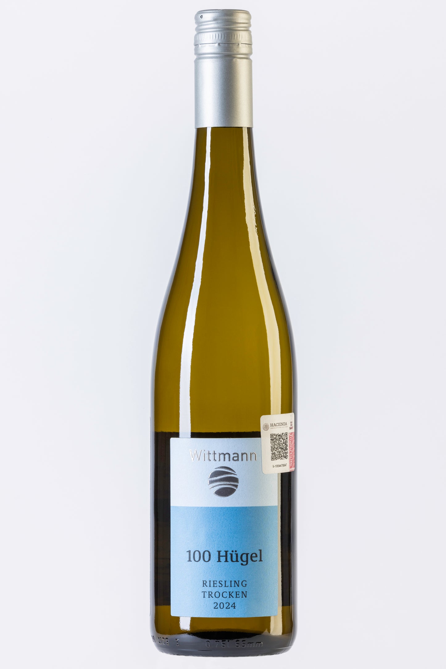 vino blanco alemán, Wittman 100 hugel riesling trocken 2024, ideal para verduras frescas, envíos a todo México