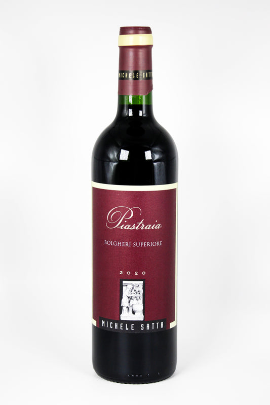 Vino tinto de Italia, Michele Satta Piastraia Bolgheri Superiore 2020, ideal para carnes y estofados, envíos a todo México
