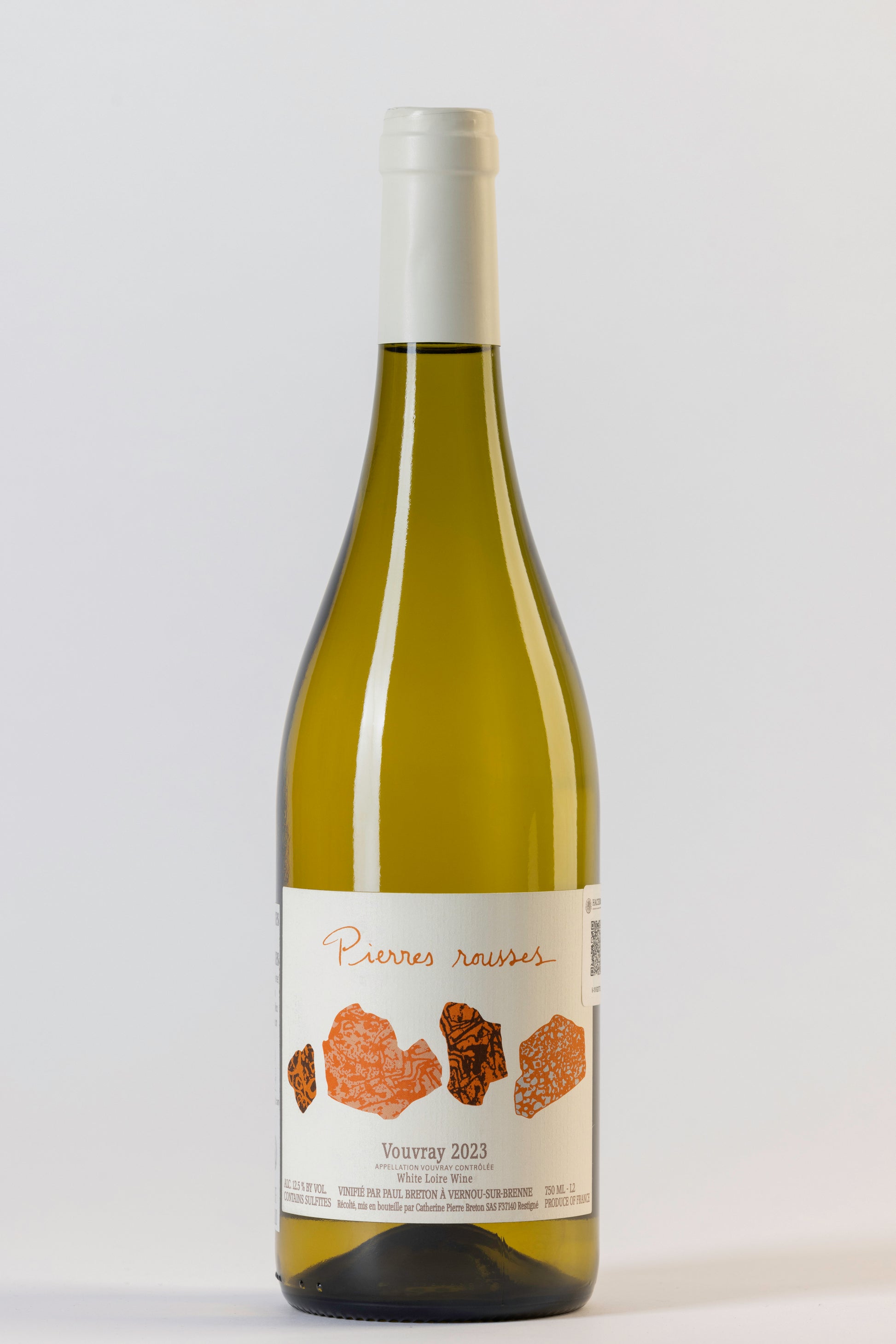 Vino blanco frances, Bodega Domaine Breton, Pierre Rousses 2023, ideal para acompañar con sushi, envíos a todo México